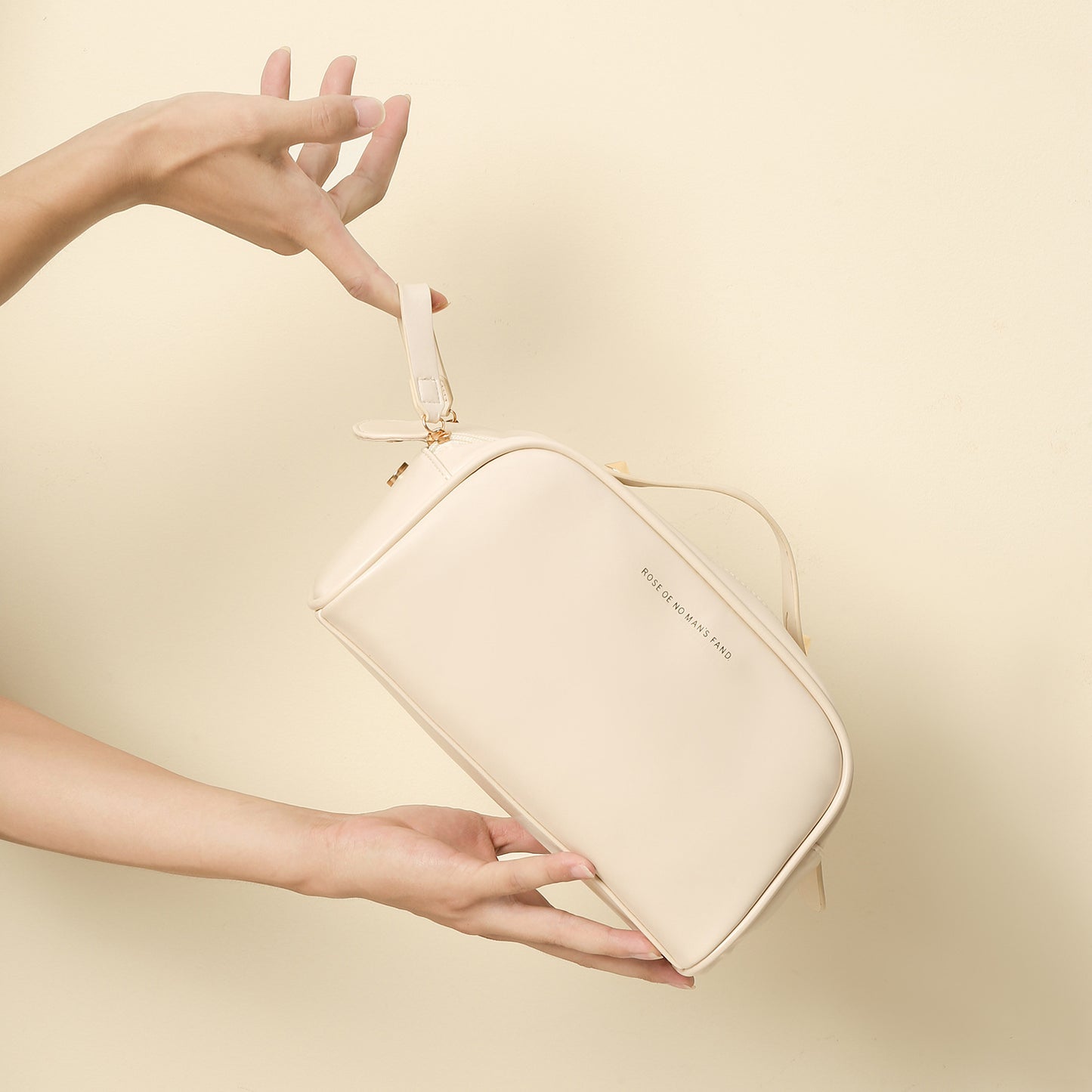 Fashion Double Zipper Pillow Cosmetic Bag