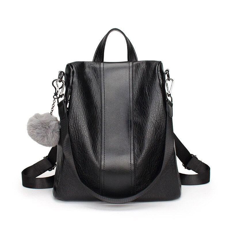 Handbag Female backpack mochila casual Multifunction Women Leather