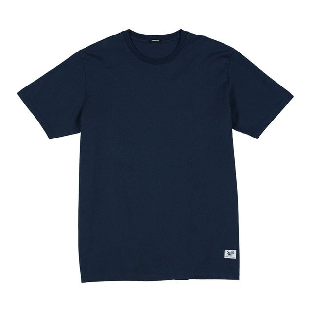 SIMWOOD 2020 summer new solid t-shirt 100% cotton Compact-Siro Spinning O-neck Tops High Quality plus size clothes SI980698