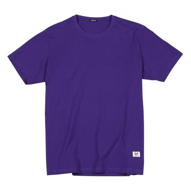 SIMWOOD 2020 summer new solid t-shirt 100% cotton Compact-Siro Spinning O-neck Tops High Quality plus size clothes SI980698