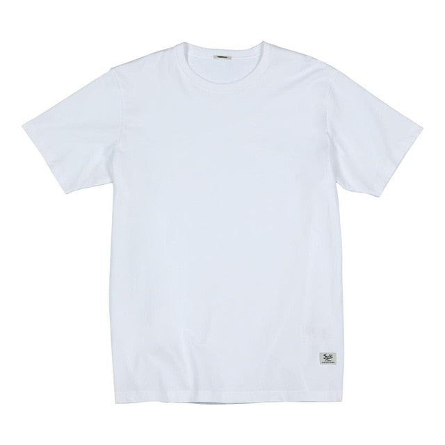SIMWOOD 2020 summer new solid t-shirt 100% cotton Compact-Siro Spinning O-neck Tops High Quality plus size clothes SI980698