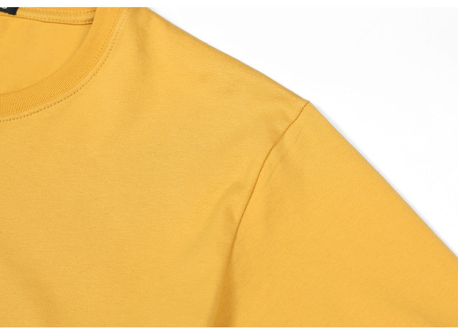 SIMWOOD 2020 summer new solid t-shirt 100% cotton Compact-Siro Spinning O-neck Tops High Quality plus size clothes SI980698
