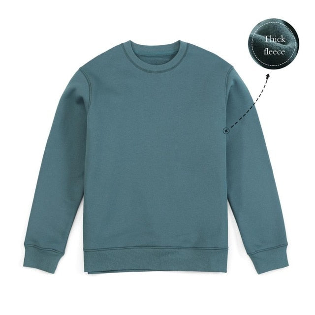 SIMWOOD 2020 Autumn New Hoodies Men Casual Minimalist Sweatshirt O-neck Embroidery logo Plus Size Basic Pullover SI980547