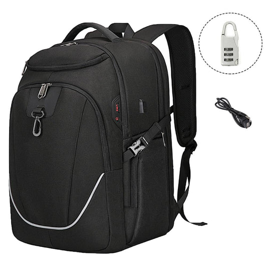 XQXA Unisex Business 17&quot; Inch Laptop Backpack For Men Teenagers School With USB Charging