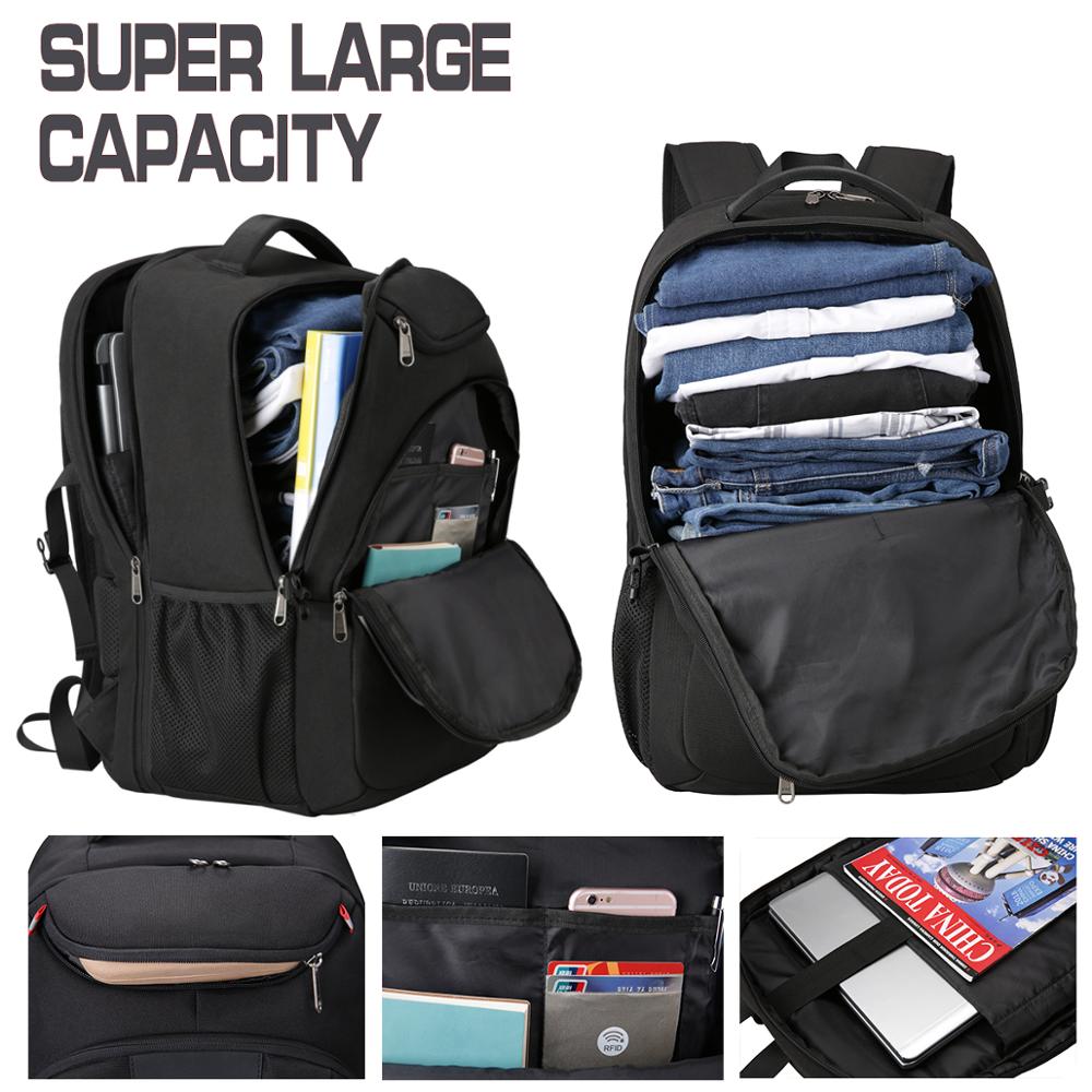 XQXA Unisex Business 17" Inch Laptop Backpack For Men Teenagers School With USB Charging