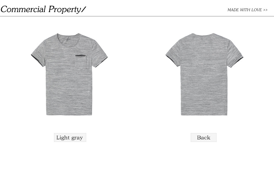 SIMWOOD T Shirt Men O neck Curl Hem Pocket Slim Fit