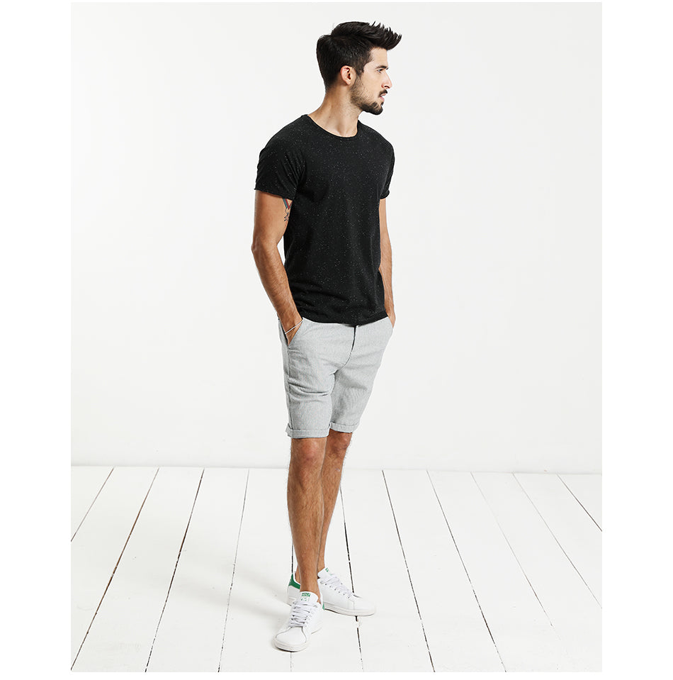 SIMWOOD T Shirt Men Colored Cotton Fashion Slim Fit