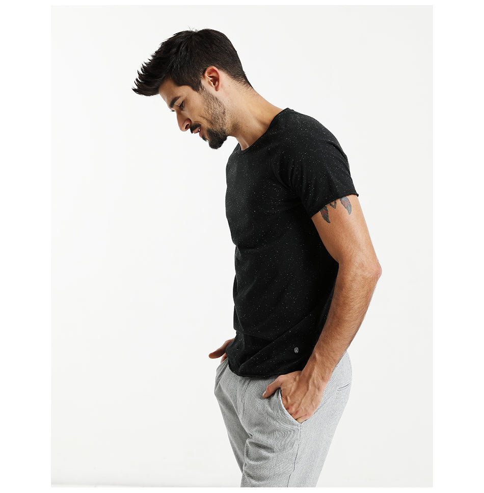 SIMWOOD T Shirt Men Colored Cotton Fashion Slim Fit