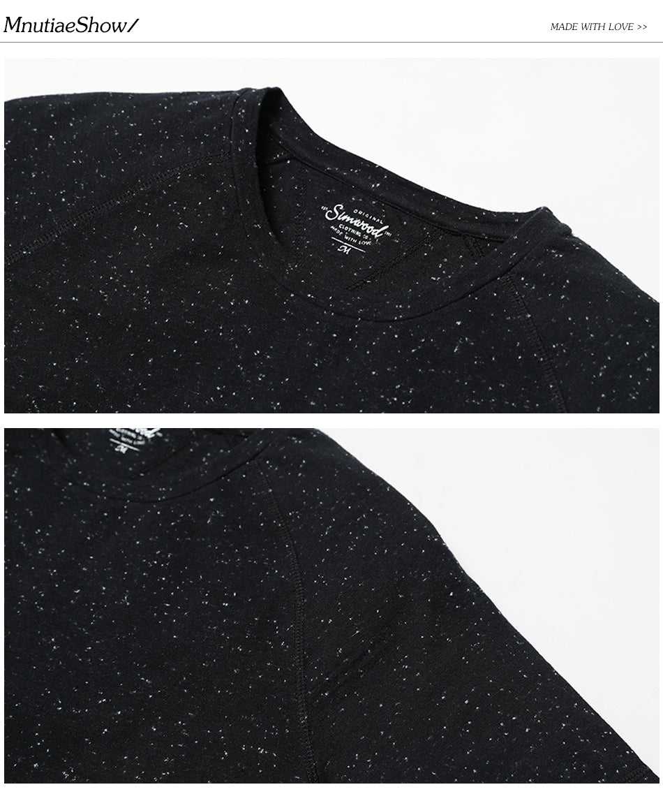 SIMWOOD T Shirt Men Colored Cotton Fashion Slim Fit