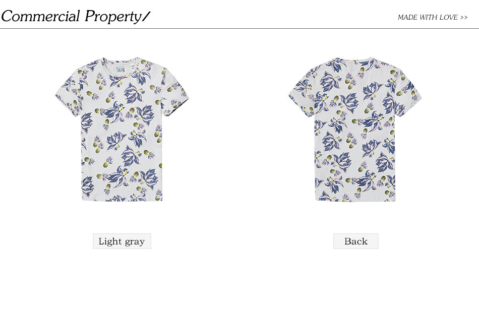 SIMWOOD T Shirt Men Floral Hawaiian 100% Pure Cotton