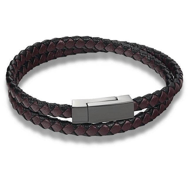 Bracelet Chain Bracelet Men Genuine Leather Magnet Leather Bracelet for women Male