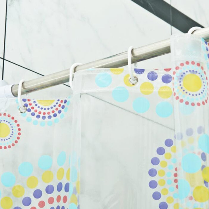 New Arrival Transparent Pvc Bathroom Shower Curtain Endless Printed Waterproof Moldproof Curtains Home Products Free Shipping