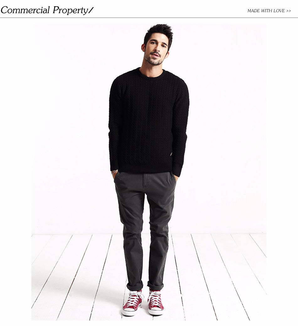 SIMWOOD Pants Men Fashion Long Trouser Cotton High Quality