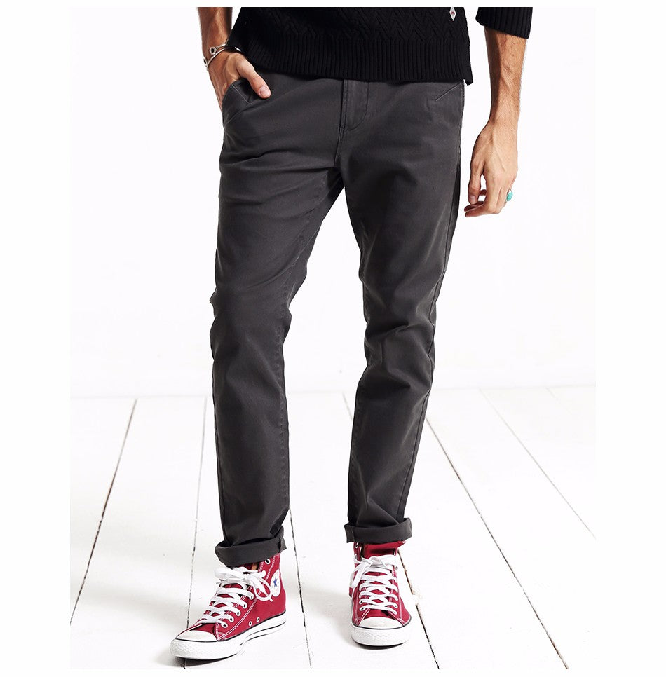 SIMWOOD Pants Men Fashion Long Trouser Cotton High Quality