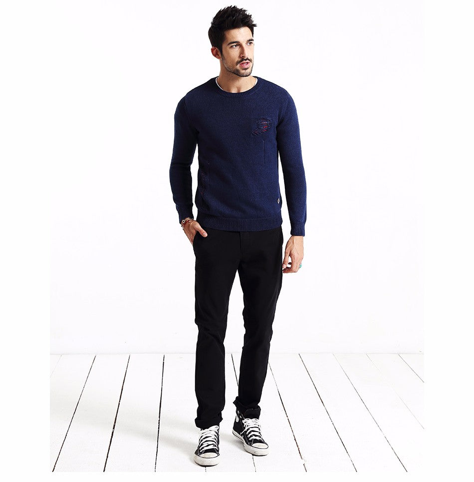 SIMWOOD Pants Men Fashion Long Trouser Cotton High Quality