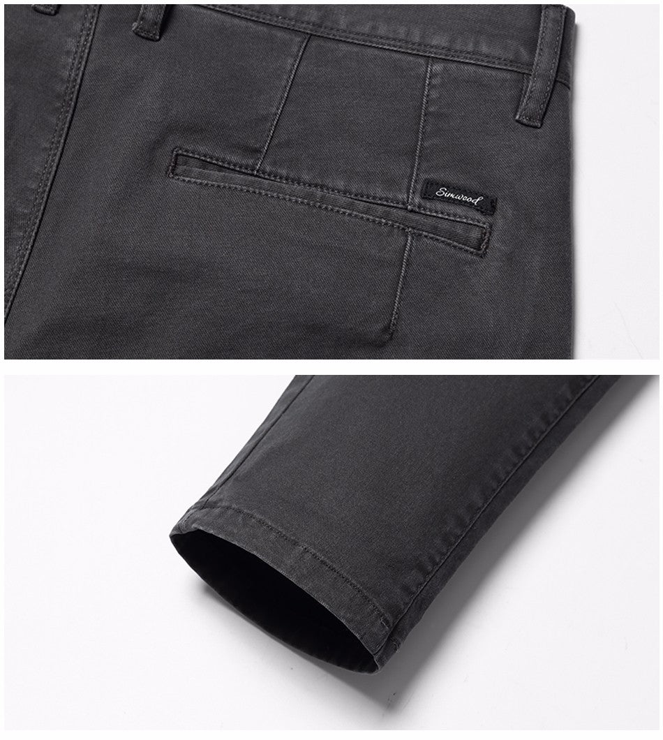 SIMWOOD Pants Men Fashion Long Trouser Cotton High Quality