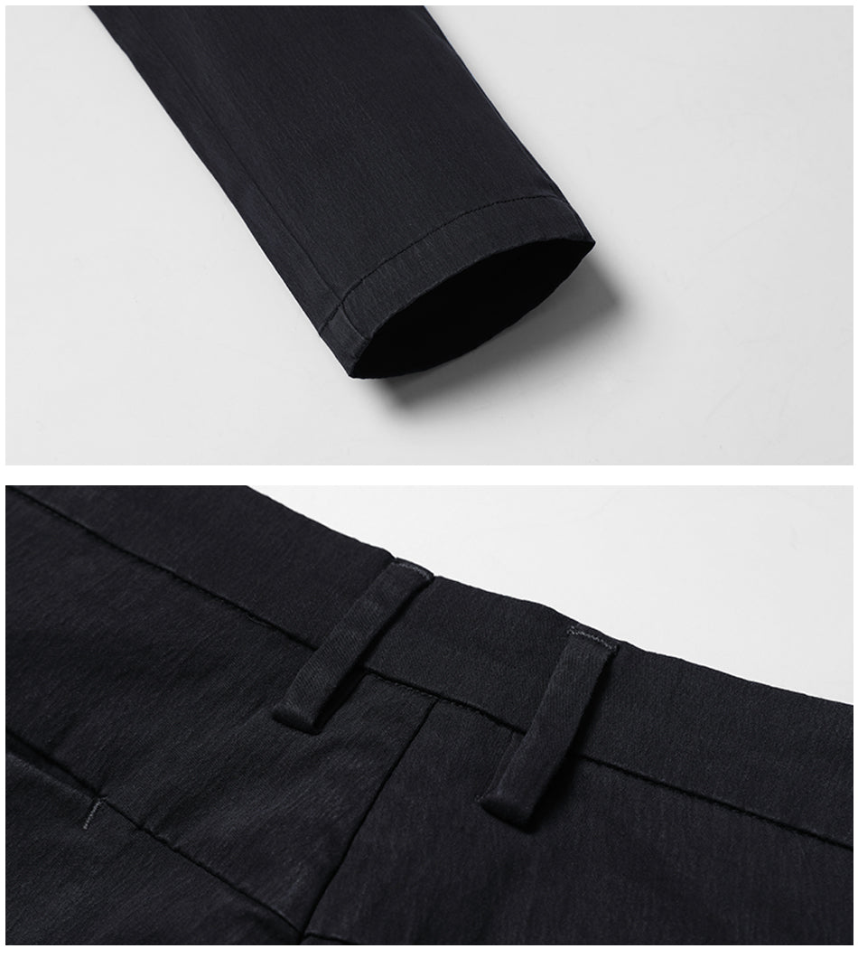 SIMWOOD Casual Pants Men Deep Gray Slim High Quality Plus Size