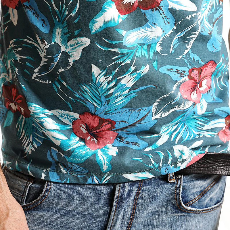 SIMWOOD Hawaiian T Shirts Men 100% Pure Cotton Brand Clothing Print Tees Plus Size
