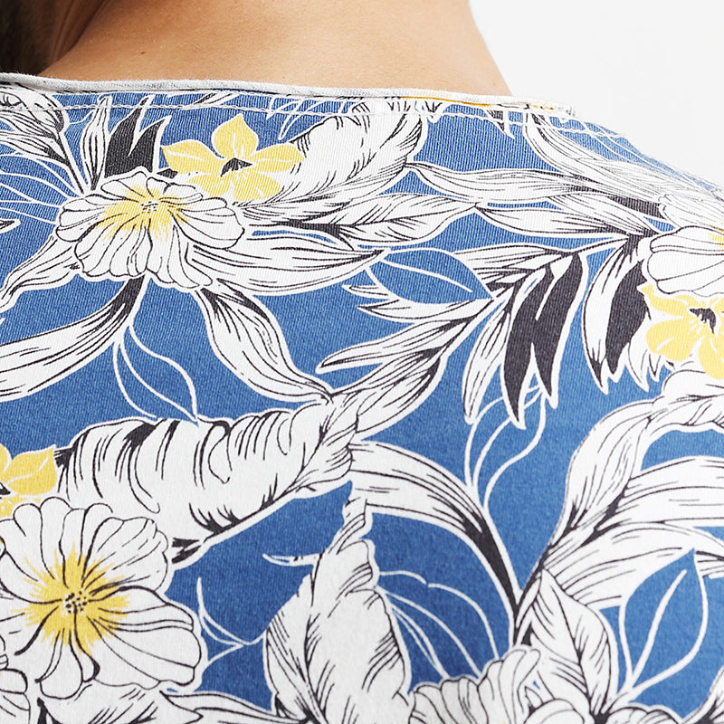 SIMWOOD Hawaiian Print Short Sleeve 100% Pure Cotton Slim Fit Skinny Fashion Tees Brand Clothing