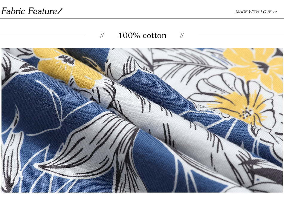 SIMWOOD Hawaiian Print Short Sleeve 100% Pure Cotton Slim Fit Skinny Fashion Tees Brand Clothing