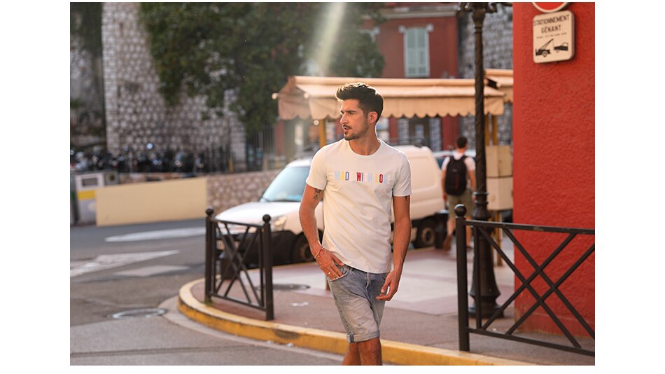SIMWOOD New 2019 Summer T-Shirt Men Short Sleeve Slim Casual Cotton Tees Literal Thoughts Plus Size Tops Brand Clothing 180289