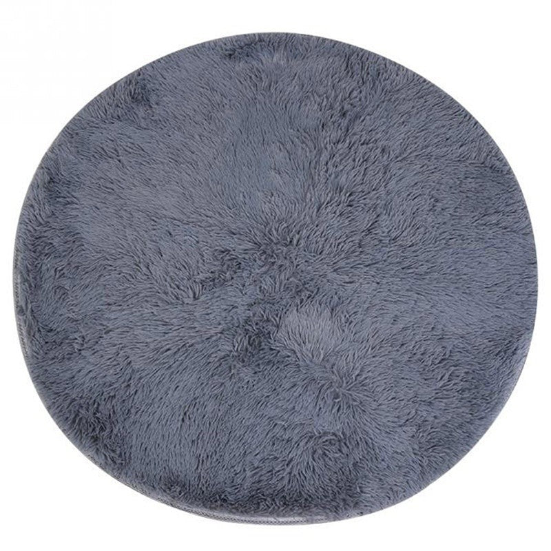 Fluffy Rugs Anti Skid Shaggy Area Rug Room Home Bedroom Carpet Round Floor Mat