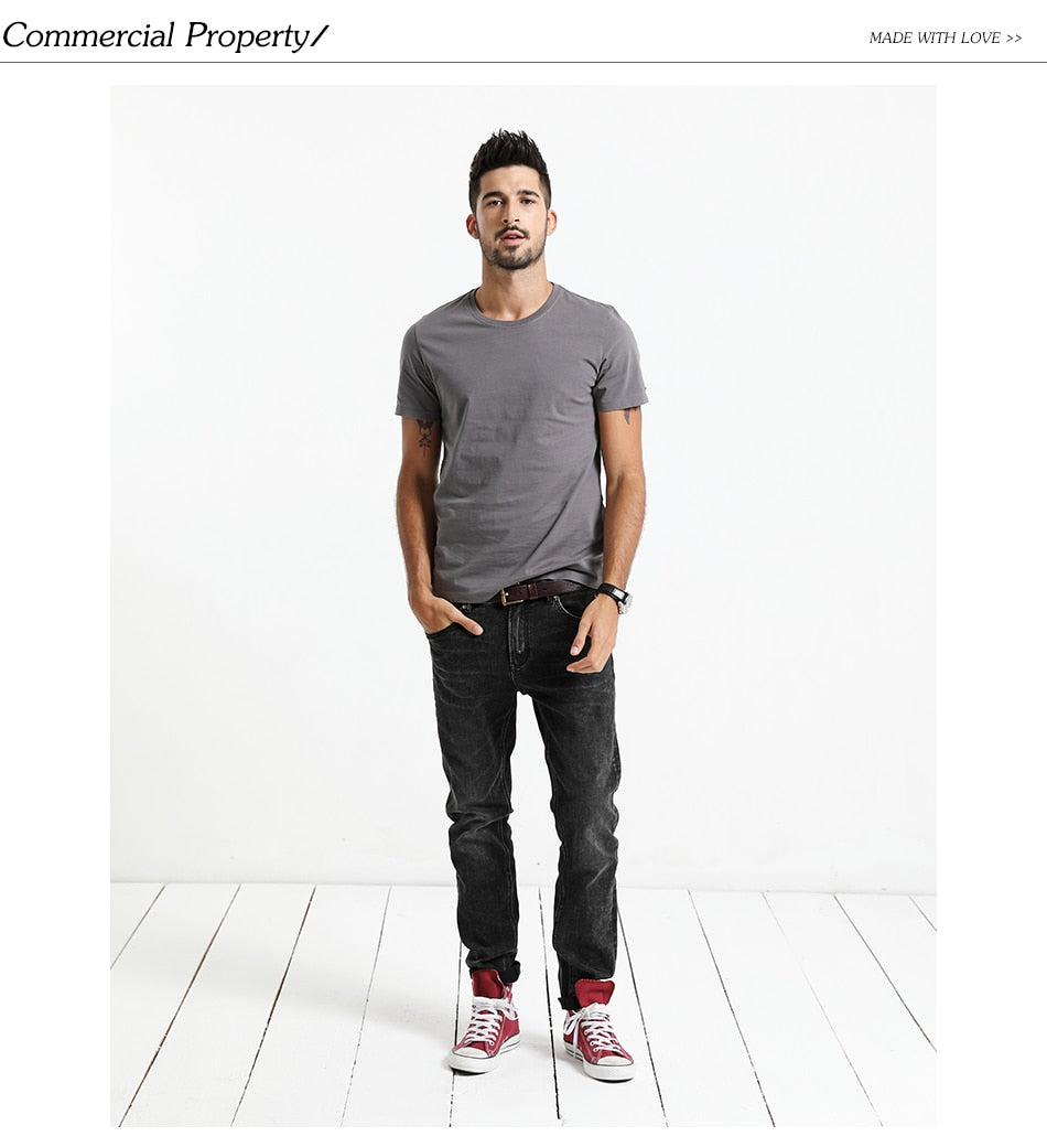 SIMWOOD 2019 New T Shirt Men Slim Fit Solid Color fitness Casual Tops 100% Cotton Comfortable High Quality Plus Size TD017101