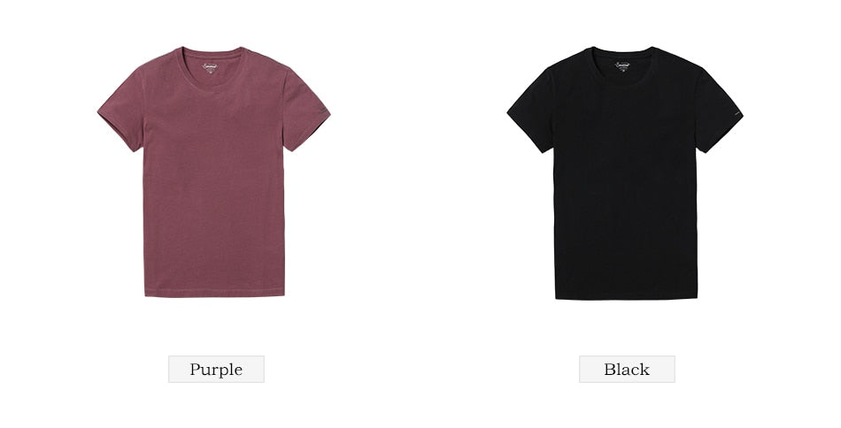 SIMWOOD 2019 New T Shirt Men Slim Fit Solid Color fitness Casual Tops 100% Cotton Comfortable High Quality Plus Size TD017101