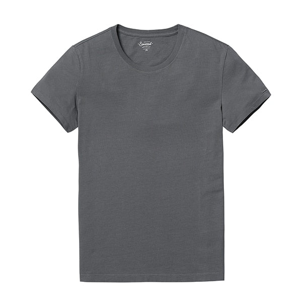 SIMWOOD 2019 New T Shirt Men Slim Fit Solid Color fitness Casual Tops 100% Cotton Comfortable High Quality Plus Size TD017101