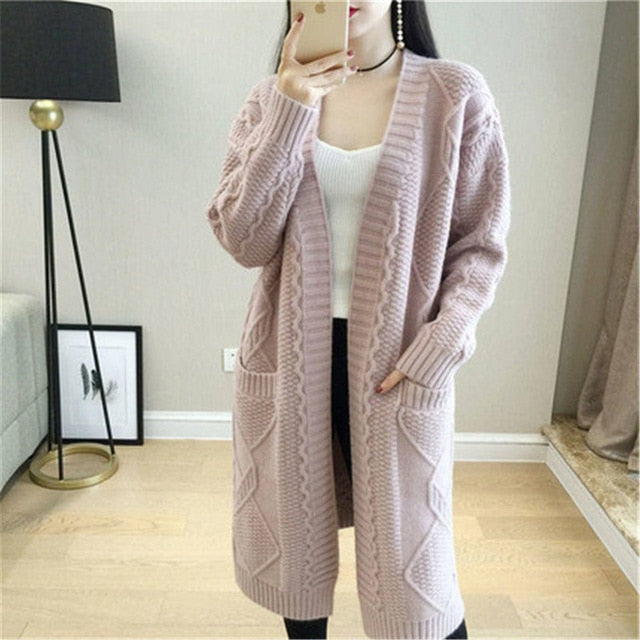 Women Long Cardigans For Autumn Winter Warm Oversize Long Cardigans Poncho