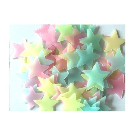 Star Stickers Glow In The Dark Mix color Home Wall 100 pcs Decal Baby Kids Room