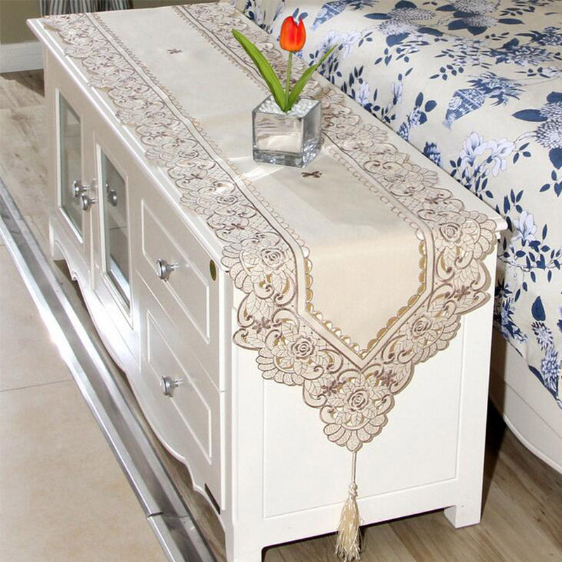 Table Runners Floral Table Cover Dust proof Runners Home Textile