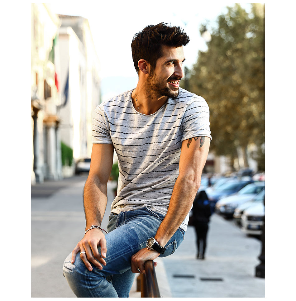 SIMWOOD Spring Summer T Shirt Men Short
