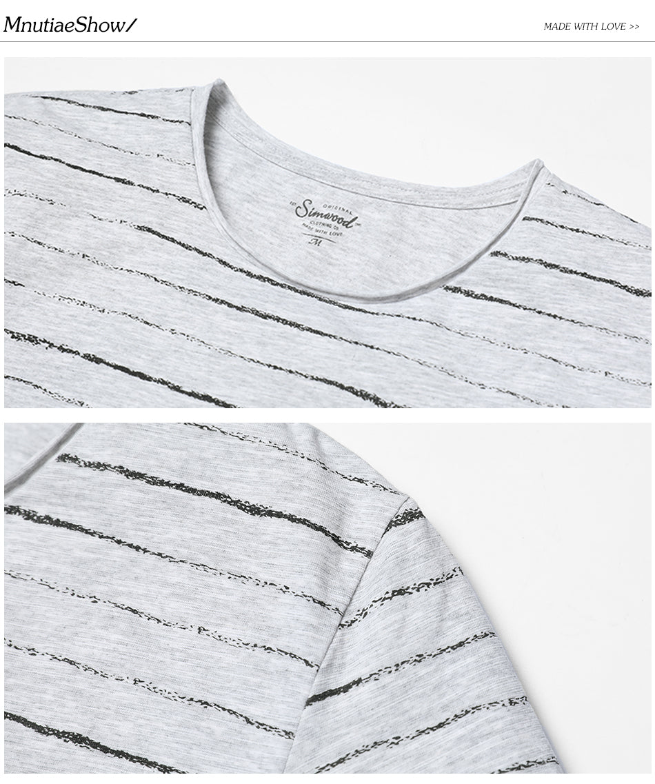 SIMWOOD Spring Summer T Shirt Men Short