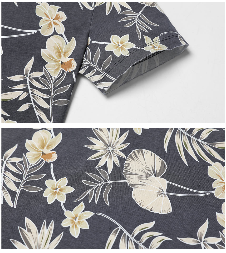 SIMWOOD T Shirt Men Slim Fit 100% Pure Cotton Print Floral Brand Clothing Plus Size