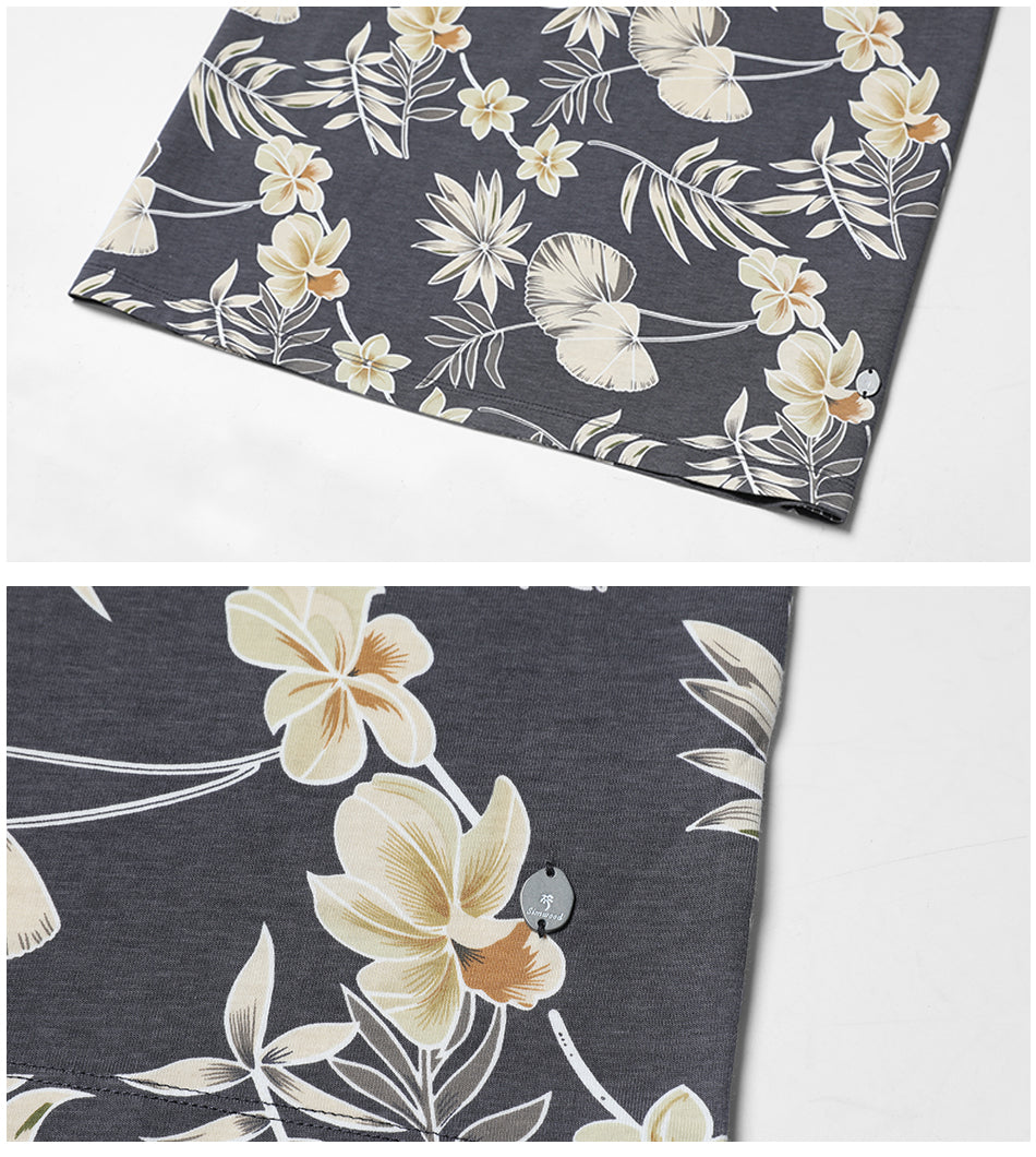 SIMWOOD T Shirt Men Slim Fit 100% Pure Cotton Print Floral Brand Clothing Plus Size