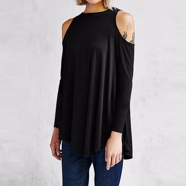 Women Tops Autumn Blusas Shirts Ladies Sexy Shirts Tunic Off Shoulder Long