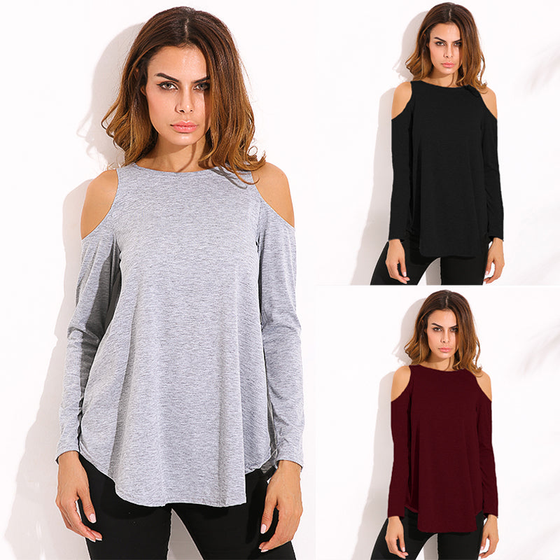 Women Tops Autumn Blusas Shirts Ladies Sexy Shirts Tunic Off Shoulder Long