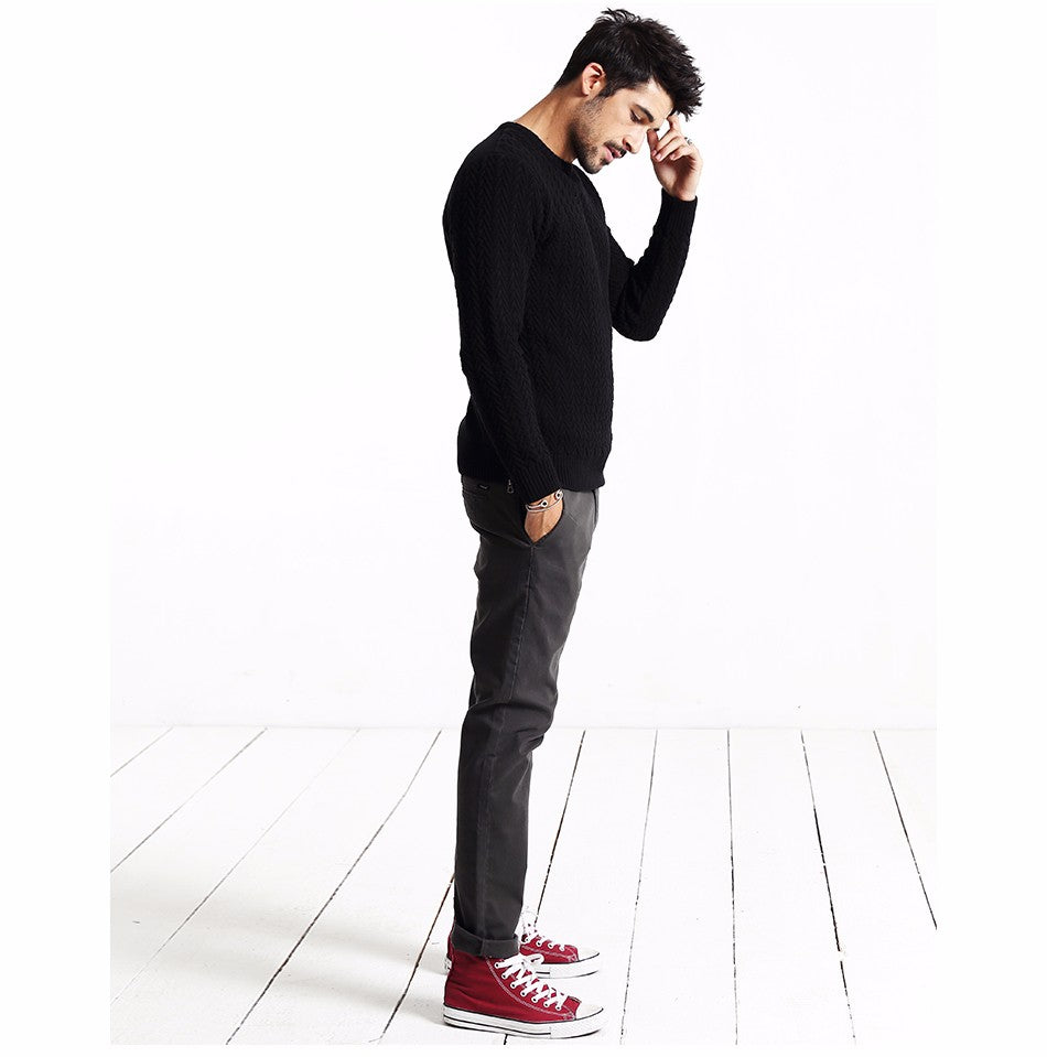 SIMWOOD Pants Men  Fashion Long Trouser Cotton High Quality