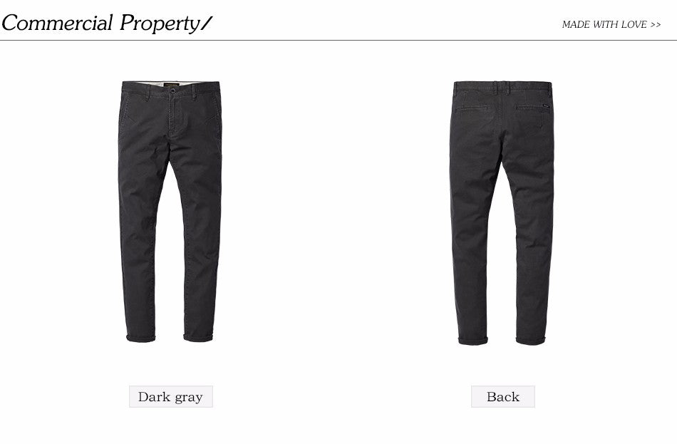 SIMWOOD Pants Men  Fashion Long Trouser Cotton High Quality