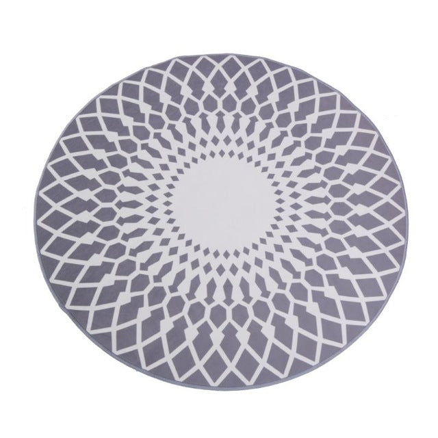 Polyester Fiber Round Rug Floor Mat Anti-slip Mat Carpet For Bedroom Living Room Use Nordic Simple Mat Home Decoration