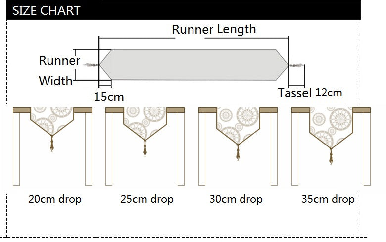 Table Runners 2 Layers Runner Table Cloth