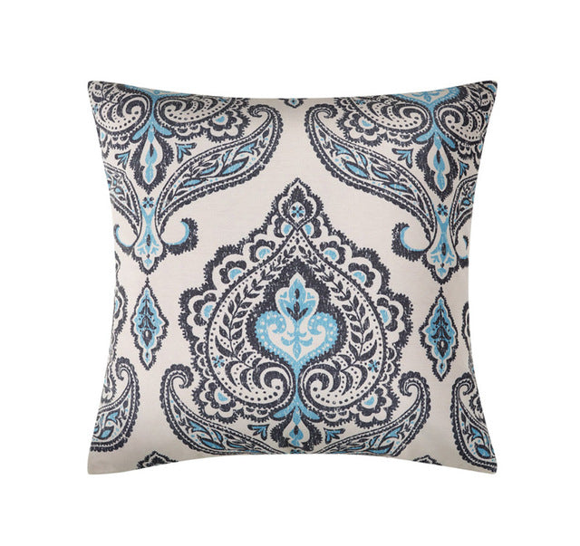 Pillows Boho Blue Printing Plant Style Sofa Decorative Pillow Pillowcase Cushion