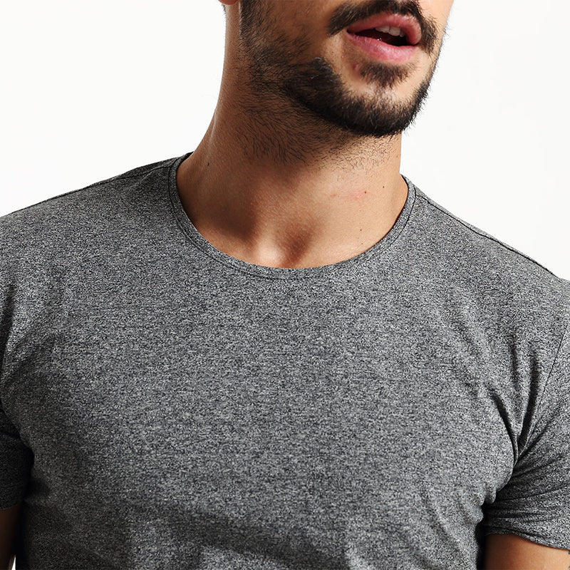 SIMWOOD Men's Short-sleeved Cotton skinny T-shirt O-Neck Male Plus Size