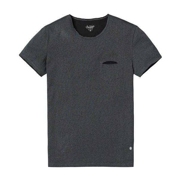 SIMWOOD T Shirts Men 100% Pure Cotton O-neck Brand Clothing Slim Fit Plus Size