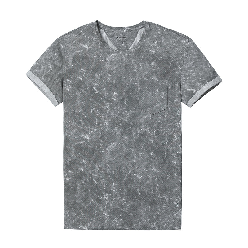 SIMWOOD T Shirt Men Marble 100% Pure Cotton Fashion Tops Brand Clothing