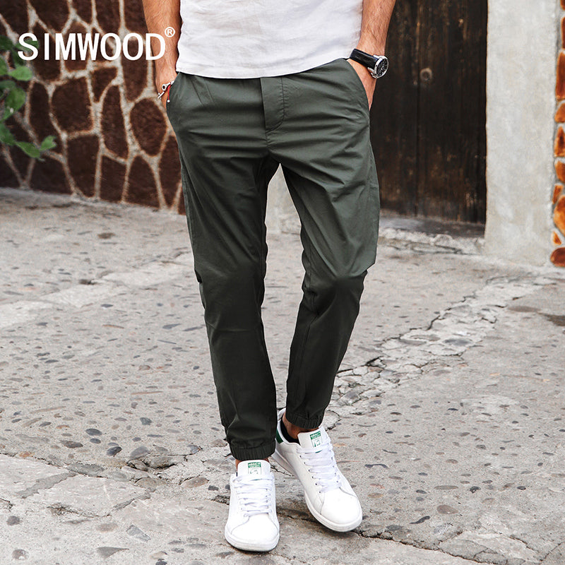 SIMWOOD Casual Pants Fashion Trousers length Slim Fit