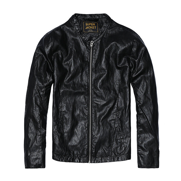 SIMWOOD Motorcycle Leather Jackets Men Spring Jackets Male Coats