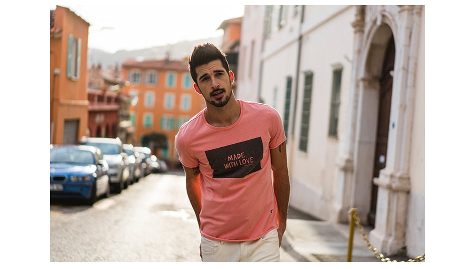 SIMWOOD 2019 Brand Fashion Casual Men T shirt Summer Short Sleeve