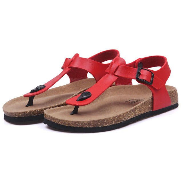 Sandals Fashion Cork New Women Summer Beach Slipper Shoe Flat